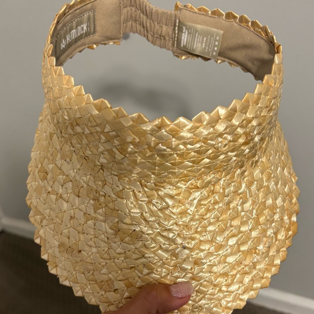 Women's Cream Straw Visor